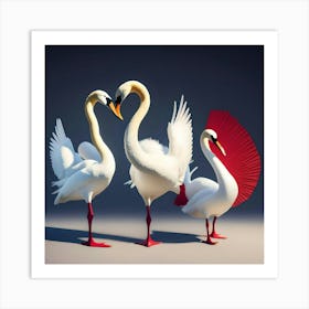 Three Swans Art Print