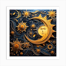 Sun And Moon 10 Art Print