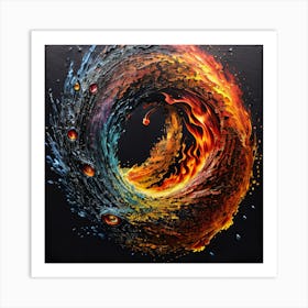 Fire And Flames 2 Art Print