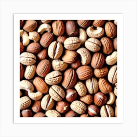 Nuts - Close Up Art Print