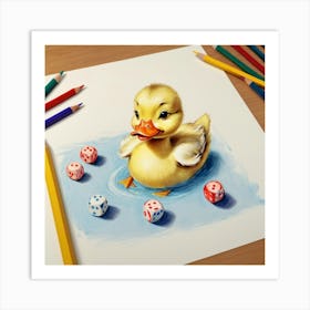 Duck Drawing 21 Art Print