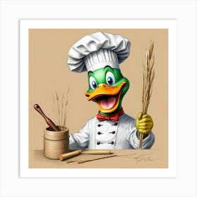 Chef Duck 4 Art Print