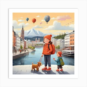 Children In Switzerland Art Print