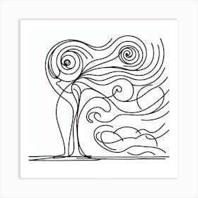 Wind Picasso style Art Print