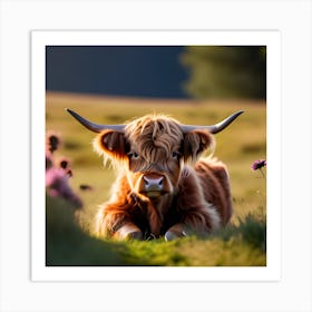 Highland Cow Art Print