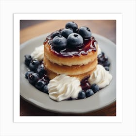 Blueberry Pancakes 1 Art Print