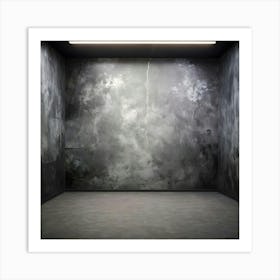 Empty Room With Concrete Wall 6 Art Print