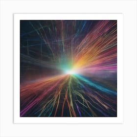 Abstract Light Rays Art Print