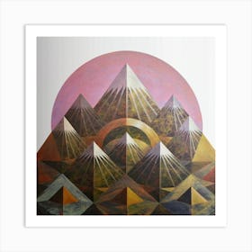 Geometric mountains 3 Art Print