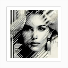 Abstract Portrait Of A Woman 15 Art Print