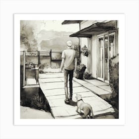 Boy And His Dog Art Print