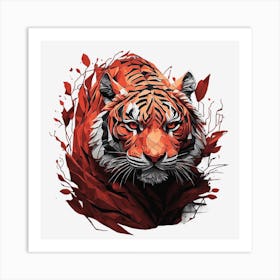 Red Tiger Art Print