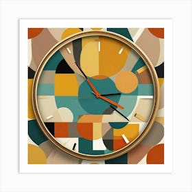 Triangle Geometric Clock Booble Marble Clock Frida Kahlo Clock Prismfold Clock Karma That Goes Around, Comes Around Circle Quote Clock Lucky Cat Clock (22) Art Print