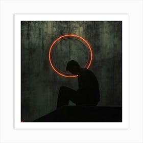 Man In The Circle Art Print