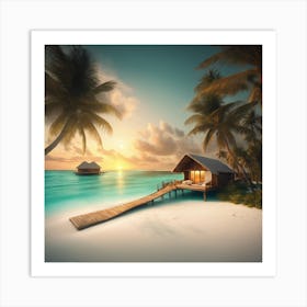 Sunrise On The Beach Art Print