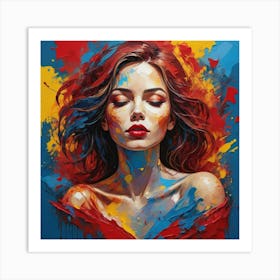 Woman With Red Hair Art Print