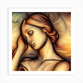 Dreaming Woman Art Print