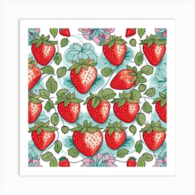 Strawberry Pattern 1 Art Print