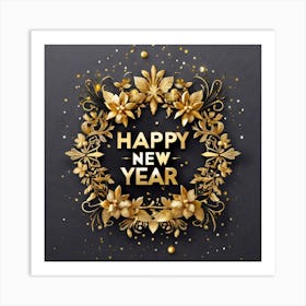 Happy New Year 123 Art Print