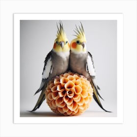 Cockatiels 1 Art Print