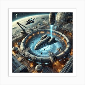 Repair Ships Station Art Print