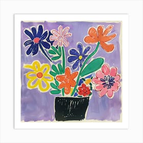 Summer Flowers Painting Matisse Style 2 Art Print