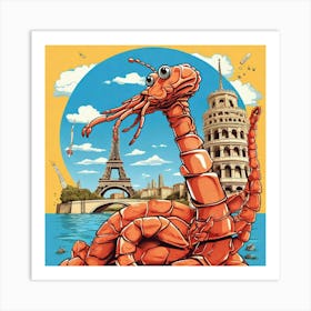 Lizard In Paris Art Print