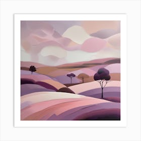 Landscape With Trees Art Print