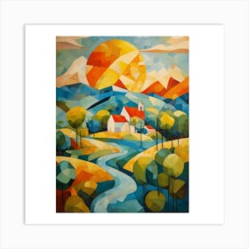 Abstract Landscape Painting Art Print