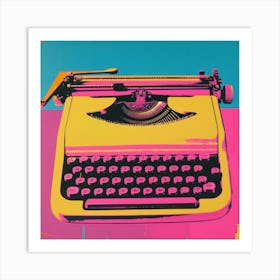 Typewriter Pop Art 1 Art Print