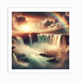 Mythical Waterfall 3 Art Print