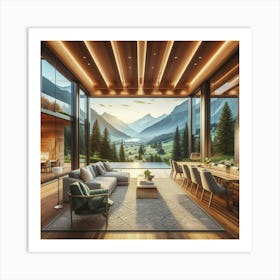 Living Room In The Mountains 2 Art Print