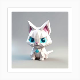 3d Printed Cat Art Print