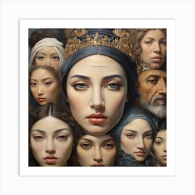 Portrait Of Women Art Print