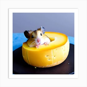 Hamster In Cheese Art Print