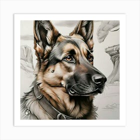 German Shepherd Art Print