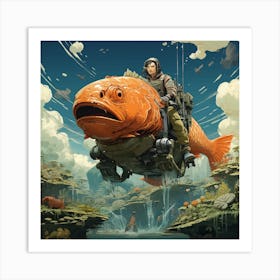 Fishes In The Sky Art Print