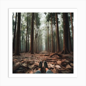 Person In The Forest Art Print