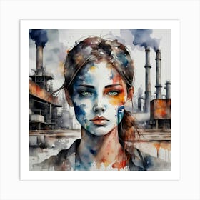 Industrial Girl 3 Art Print