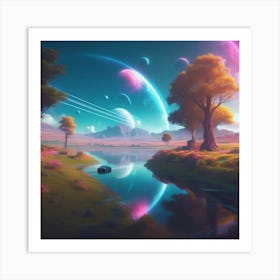 Space Landscape 12 Art Print