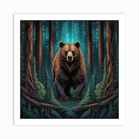 Bear In The Forest 11 Art Print