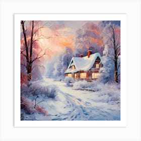 Retro Reflections on Christmas Eve Art Print