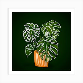 Monstera Plant Tropical Art Print