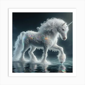 Unicorn In The Water 7 Art Print