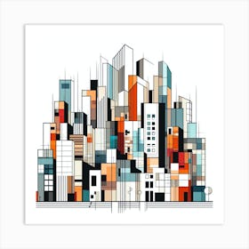 Cityscape Abstract 2 Art Print