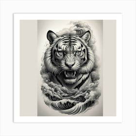 Tiger Tattoo Art Print