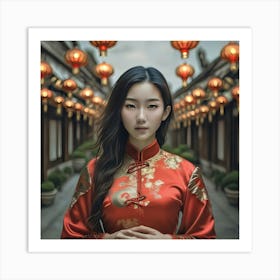 China in Red 2 Art Print