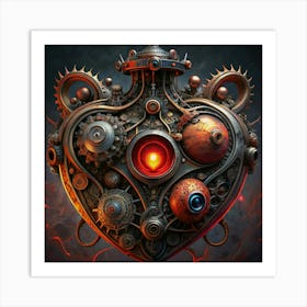 Steampunk Heart 3 Art Print