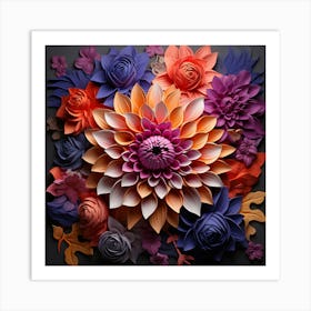 Paper Flowers 19 Art Print