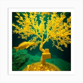 Gold Tree 10 Art Print